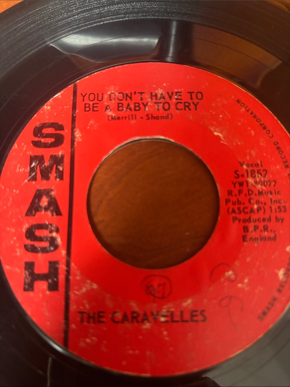 The Caravelles of "You Don't Have To Be A Baby To Cry" 7-inch, 45 RPM